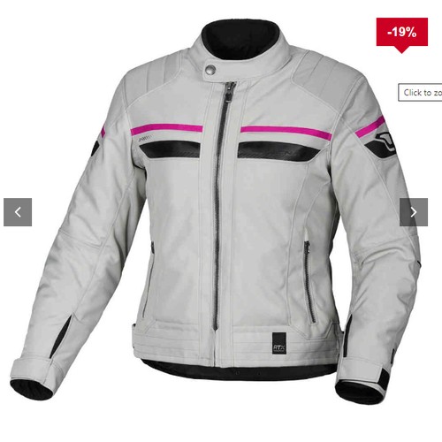 1514 - 1 x Macna Oryon womens motorcycle jacket size L UK 12 RRP £200 -  light grey