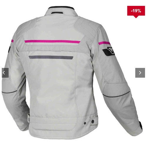 1514 - 1 x Macna Oryon womens motorcycle jacket size L UK 12 RRP £200 -  light grey