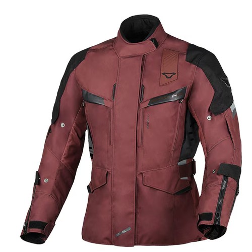 1516 - 1 x Macna Zastra womens motorcycle jacket size L UK 12 RRP £200 - bordeaux / black