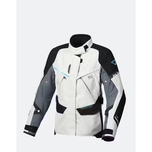 1517 - 1 x Macna Mundial womens motorcycle jacket size L UK 12 RRP £250 -  Black / light grey