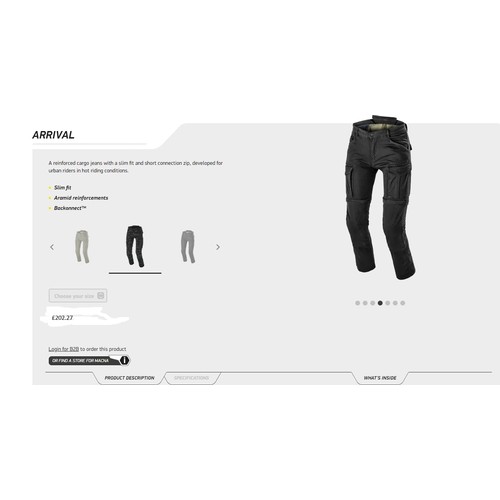 1531 - 1 x pair of Macna Arrival mens motorcycle jeans size UK 36 inch waist RRP £130 -  Black