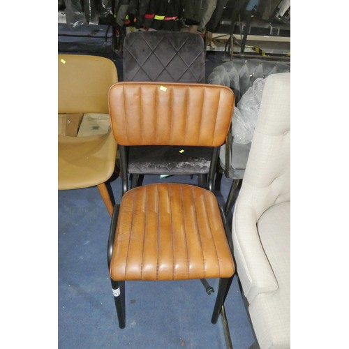 3037 - 2 x non matching dining chairs