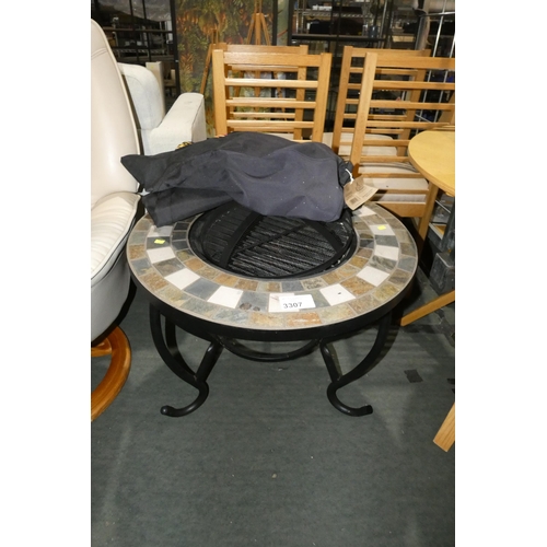 3307 - 1 x Kadai fire bowl diameter approx 80cm supplied with a protective cover