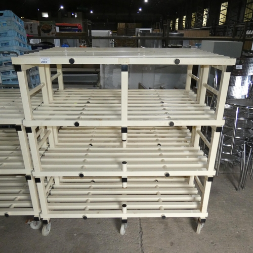 2004 - 2 x mobile catering type racks for cold room, both approx 150x52x156cm