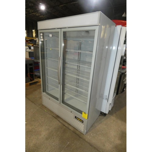 2226 - A tall commercial double door display fridge by Capital Cooling type Atom2DF - trade