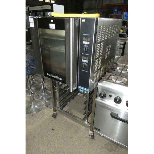 2239 - A commercial stainless steel mobile fan oven by Blue Seal type Turbofan, Electric.. trade