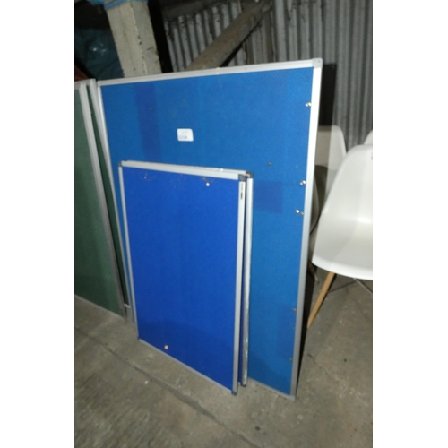 2338 - 1 x blue pin board approx 120 x 90cm and 2 x blue pin boards both approx 90 x 60cm