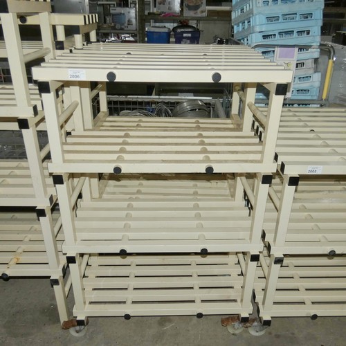 2006 - 2 x mobile catering type racks for cold room, both approx 100x52x151cm