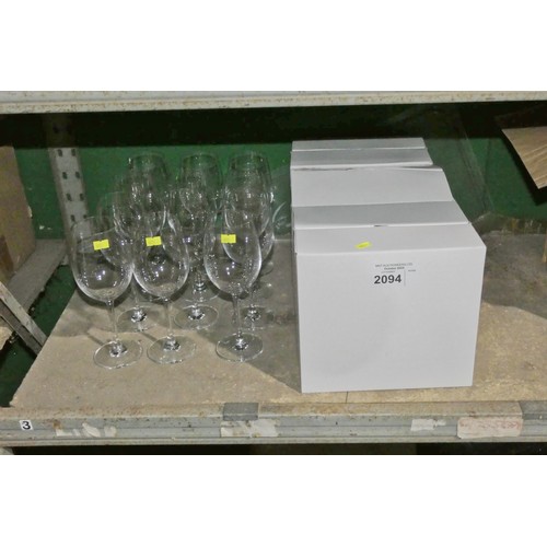 2094 - A quantity of large wine glasses