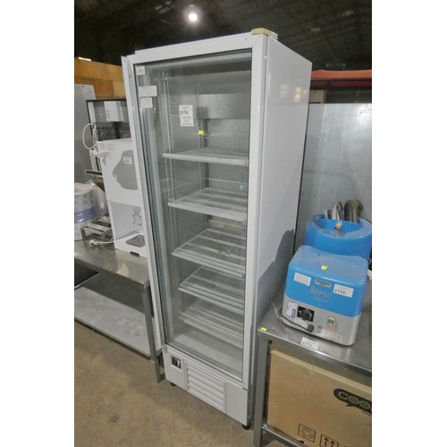 2174 - A tall commercial bottle display fridge by Lowe type G4 - not working - trade