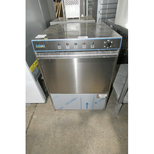 2178 - A commercial stainless steel under counter glass washer by Adexa type 500-001 manufactured 2021 - tr... 