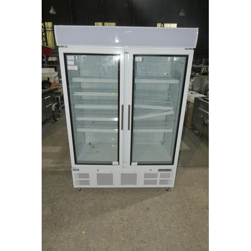 2179 - A commercial double door display fridge by Polae type GH507-02 approx 140x200x73cm - trade   Tested ... 