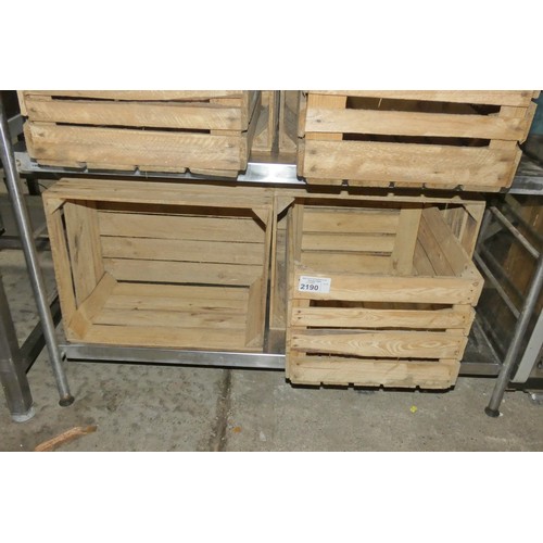 2190 - 3 x decorative wooden crates