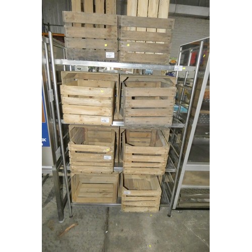 2191 - A commercial stainless steel catering type rack with 4 shelves approx 116x46x183cm