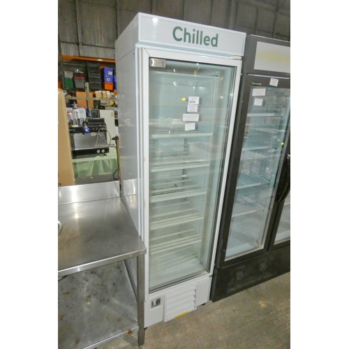 2200 - A commercial single door display fridge by Lowe type G4 - trade. Tested working