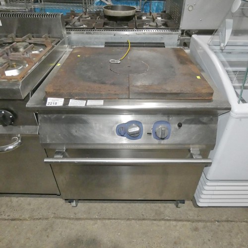 2218 - A commercial stainless steel gas fired solid top range by Electrolux - trade