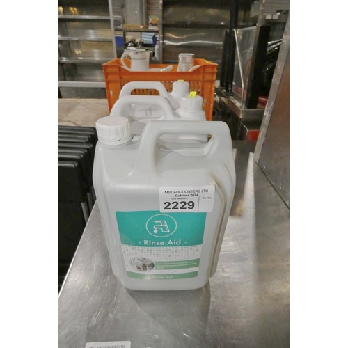 2229 - 2x 5lt containers of hand wash & 1 x 5lt container of Rinse aid