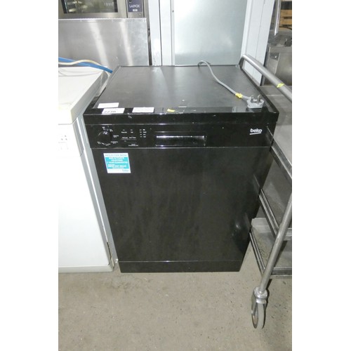 2236 - An under counter dishwasher by Beko in black, no model visible - trade