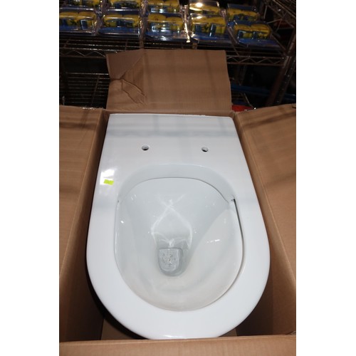 3105 - 1 x white ceramic rimless toilet pan (no cistern included)