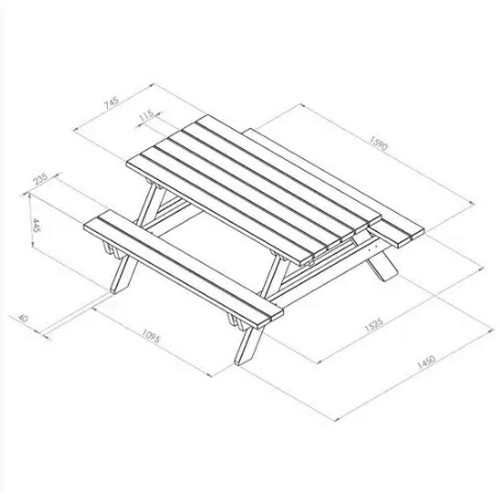 3113 - 2 x Zest4Leisure Katrina wooden picnic benches - Both appear to be unused and require assembly