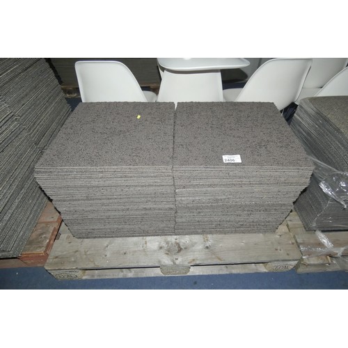 2406 - 1 x pallet containing a quantity of approx 170 x dark patterned carpet tiles each measuring approx 5... 