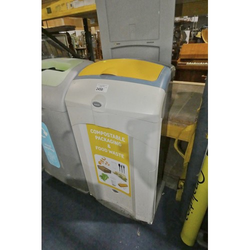 2450 - 1 x Nexus grey plastic recycling bin