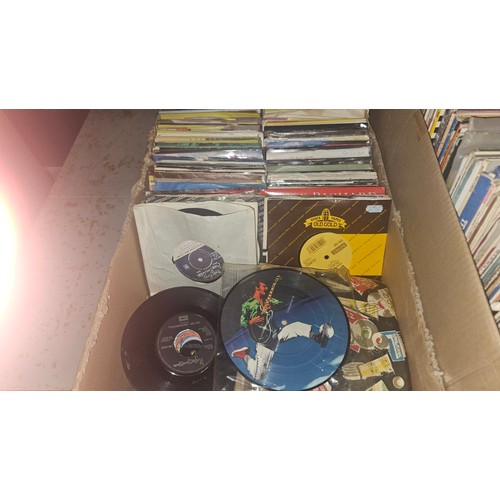 3445 - A quantity of various records including picture discs, contents of 2 boxes, please see pictures for ... 