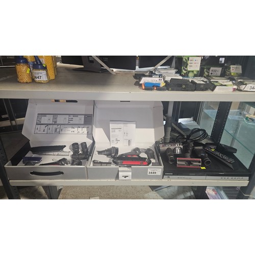 3449 - A Samsung dvd player and a quantity of Dyson vacuum accessories - trade