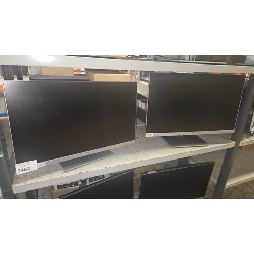 3462 - 2 x 24 inch HD display monitors by HP type E243 - trade