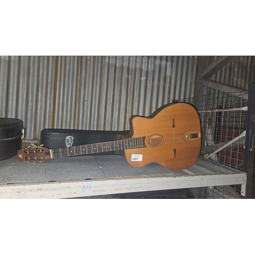 3467 - A 6 string acoustic gypsy jazz guitar by Saga Japan - type Maccaferri mac-100s