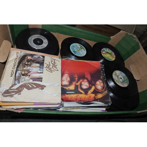 3359 - 2 boxes containing a quantity of various 7 inch vinyl records. Not practical to list in detail so pl... 