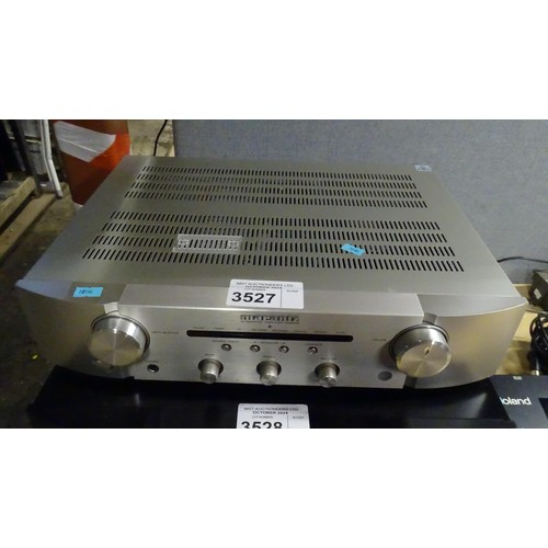 3527 - An audio separate integrated amplifier by Marantz type PM6005 in silver/brushed aluminium, unit only... 