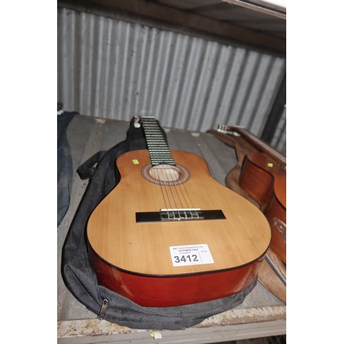 3412 - An acoustic guitar by Lorenzo Flame series with soft carry case