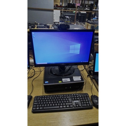 3498 - A HP small form factor desktop pc with a core2duo 3.0ghz processor, 10gb ram, 250gb Hdd, running Win... 