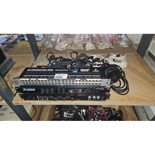 3582 - A Behringer Ultra Patch Pro, an Alesis Multi verb III & A Focusrite Scarlett 18i20 Audio interface w... 