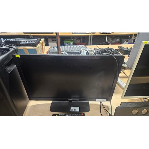 3543 - A 26 inch flat screen TV by Logik type L26HED12 comes with stand and remote control - trade