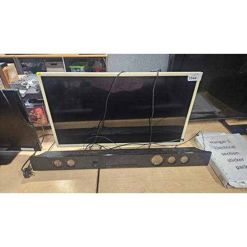 3544 - A 32 inch flat screen HDTV by JVC type LT-32C461 & a Bush sound bar - trade