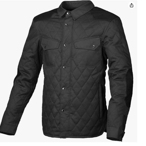 1458 - 1 x Macna Inland Quilted motorcycle motor shirt / jacket size XXL UK 46 RRP £114 - black