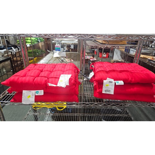 3350 - 6 x red home scapes chair seat cushions