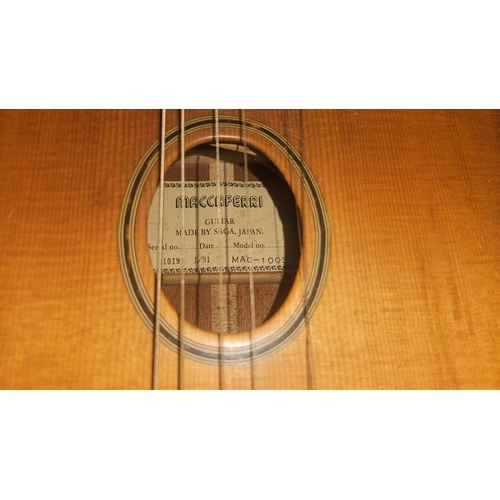 3467 - A 6 string acoustic gypsy jazz guitar by Saga Japan - type Maccaferri mac-100s