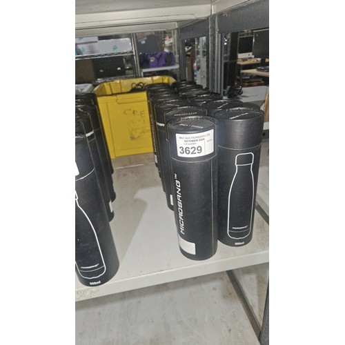 3629 - 12 x unused boxed insulated drinking bottles by Microsang