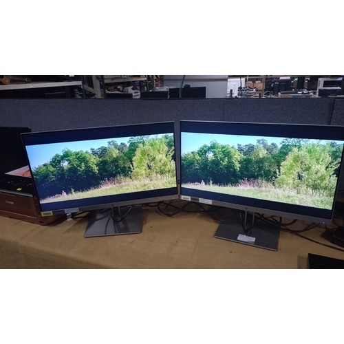 3463 - 2 x 24 inch HD display monitors by HP type E243 - trade