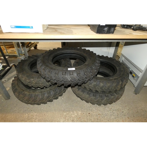 5125 - 5 x Security ML914 6.00-16LT tyres. These were fitted to a Willy's jeep for a short period of time. ... 