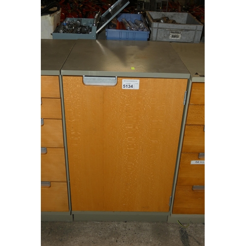 5134 - 1 x workshop single door cabinet by The Crown Suppliers approx 47 x 50 x 82cm high