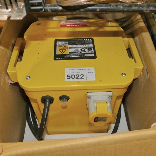 5022 - 1 x Defender 5.0 kva site transformer 110v