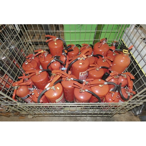 5063 - A quantity of fire extinguishers. Contents of 1 metal stillage which is not included