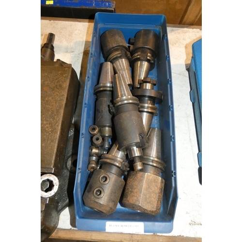 5072 - A box containing a quantity of CAT40 tool holders