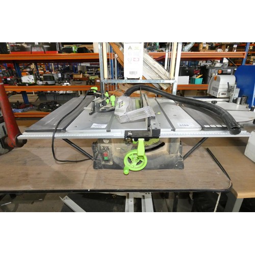 5109 - 1 x Evolution Fury5-S 255mm circular saw 240v supplied with a stand (stand is under the table and re... 