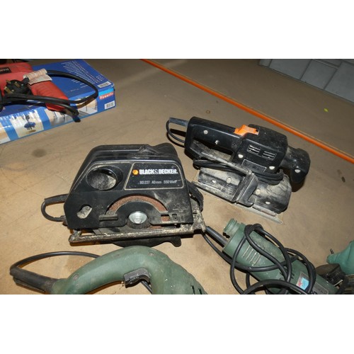 5196 - 6 x various power tools including a Bosch sander and a Bosch reciprocating saw - all items are 240v