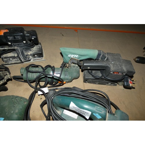 5196 - 6 x various power tools including a Bosch sander and a Bosch reciprocating saw - all items are 240v